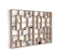 MOBILI FIVER, Bibliothèque XL Iacopo (236,4 x 321,6 cm), Chêne Naturel, Étagère Bibliothèque pour Salon, Bureau, Made in Italy
