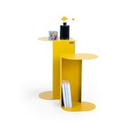 MOBILI FIVER, Lot de 2 Tables d'appoint en métal Camilla, h45 et h55, Jaune Moutarde, FERP, Table Basse de Salon, Made in Italy