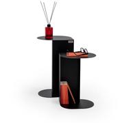 MOBILI FIVER, Lot de 2 Tables d'appoint en métal Camilla, h45 et h55, Noir, FERP, Table Basse de Salon, Made in Italy