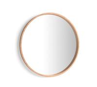 Mobili Fiver, Miroir Rond Olivia, diamètre 82, Bois Rustique, Miroir pour Chambre, Couloir, Entrée, Salon, Made in Italy
