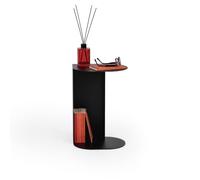 MOBILI FIVER, Table d'appoint en métal Camilla, 30x22,5x45 cm, Noir, FERP, Table Basse de Salon, Made in Italy