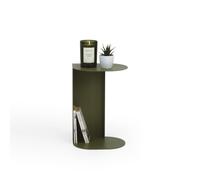 MOBILI FIVER, Table d'appoint en métal Camilla, 30x22,5x45 cm, Vert Olive, FERP, Table Basse de Salon, Made in Italy