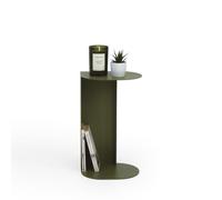 MOBILI FIVER, Table d'appoint en métal Camilla, 32x24,5x55 cm, Vert Olive, FERP, Table Basse de Salon, Made in Italy