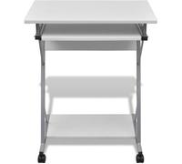 Mobilie Bureau Informatique Table Informatique Meuble De Bureau Pour Ordinateur PC 60x40x75cm Blanc