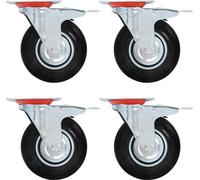 Mobilier 12 pcs roulettes pivotantes 125 mm - Roulettes de transport 277977