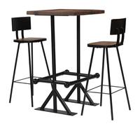 Mobilier De Bar 3 Pcs Bois De Récupération Massif Vidaxl Vidaxl