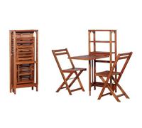 vidaXL Ensemble Bistro 3 pièces pliable bois massif acacia