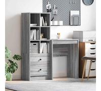 Mobilier de bureau de style élégant - Bureau avec espace de rangement 2 pcs Gris Sonoma 45,5 x 34 x 127 cm - Bureaux Hommie2586235 2parcel