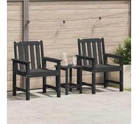 vidaXL Chaise de jardin pour salle à manger – lot de 2 blanches – 65,5×59×88 cm – HDPE