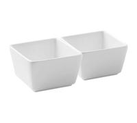 MOBUTOFU 2 Pièces Sucrier Rond en Céramique Blanc pour Maison et Restaurant | Plat à Condiments, Petit Bol à Vinaigre, Usage Quotidien, Facile à Nettoyer, Résistant