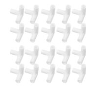 MOBUTOFU 20 Connecteurs en Plastique Blanc pour Tubes 11mm, Raccords en T Renforcés pour Organisateur de Placard, Installation Simple dans Dortoirs