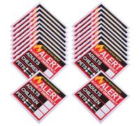 MOBUTOFU 20 Feuilles Autocollants Signalisation de Sécurité pour Fenêtres Stickers Avertissement Urgence pour Personnes et Animaux Identification Rapide pour Secours Incendie et Sauvetage