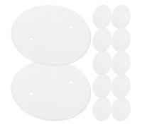 MOBUTOFU 20pcs Cache Plastique Rond Blanc pour Protection Électrique, Plaque de Contour de Douille, Design Précis et Installation Facile, pour Bureau et Plafond