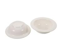 MOBUTOFU 2pcs Plat Chauffe-Huile en Céramique Blanc Forme Chapeau, Récipient de Remplacement pour Brûleur Cire Parfumée, Usage Aromathérapie et Décoration Élégante