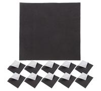 MOBUTOFU 60pièces Serviettes Noires Jetables Douces et Résistantes pour Anniversaire Mariage Fête Déjeuner Cocktail