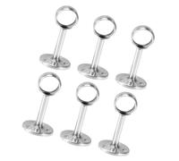 MOBUTOFU 6pièces Support Tringle Penderie Acier Inoxydable Supports Robustes pour Barre de Penderie Installation Murale Facile pour Rangement Vêtements Sécurisé à Domicile