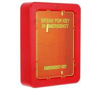 MOBUTOFU Boîte à Clés D’Urgence Rouge en Plastique pour Mur | Coffre à Clés Extérieur, Boîtier Mural Clair, Usage Maison et Locations