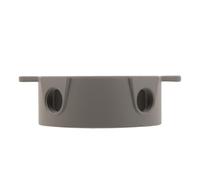 MOBUTOFU Boîte de Raccordement Ronde en Aluminium Argenté avec Installation Facile et Montage Ajustable, Dimensions 11x10,5x4 Cm, Design Moderne pour Éclairage