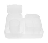 MOBUTOFU Boîte de Rangement Manucure Transparente Organisateur Multi-usage pour Pinceaux Cosmétiques Vernis à Ongles et Stylos Coffret Nail Art Compact pour Bureau et Étudiants