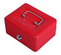 MOBUTOFU Boîte de Rangement Portable Rouge avec Serrure n Fer Coffret à Argenté Liquide et Documents pour Maison et Voiture
