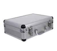 MOBUTOFU Boîte de Rangement Sécurisée et Design Portable pour Outils en Alliage D'aluminium Argenté Lisse pour Usage Domestique