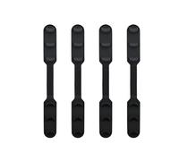 MOBUTOFU Boucle de Cordon de Masque en Silicone Noir Lot de 4 Pièces Réglable en 3 Positions, Accessoire Pratique Design Simple et Confortable pour Hommes et Femmes