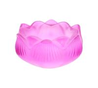 MOBUTOFU Bougeoirs en Verre Pourpre de Lotus Outil de Consécration Religieux Élégant et Délicat Lot de 2 Pièces sans Bavure pour Décoration Intérieure