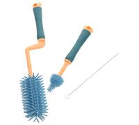 MOBUTOFU Brosse à paille portable en silicone avec brosse rotative pour biberons, nettoyeur 1 set pour usage quotidien à la maison