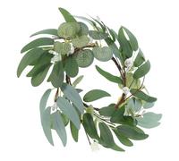 MOBUTOFU Couronne de Bougie Artificielle Vert en Tissu de Soie et Fer Détails Réalistes, Décor Rustique pour Cheminées et Salons, pour Décoration Mariage