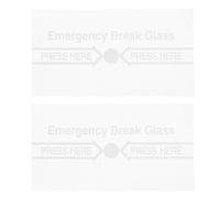 MOBUTOFU Couvercle Transparent en Verre pour Dispositif D'alarme Incendie Manuel, Lot de 2 Pièces, Résistance Haute Température, Panneau Remplacement Vitre Bris de Glace, Sécurité Incendie