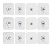 MOBUTOFU Crochet Largeur Clou 9,5 Mm en Acrylique Mural Adhésif 12 Pièces, Surface Lisse et Anti-rouille pour Cadre Photo et Mur D'exposition
