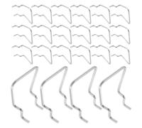 MOBUTOFU Crochets à Double Boucle Support D'outils Robuste et Minimaliste 3,5 Mm Lot de 30 en Acier Inoxydable pour Panneaux Perforés 25 Mm Cuisine et Salle de Bain