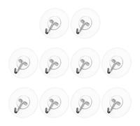 MOBUTOFU Crochets Adhésifs Transparents pour Maison Style Simple sans Trace 10pcs Matériau Plastique et Acier Inoxydable pour Porte, Organisateur de Paquet et Écharpe