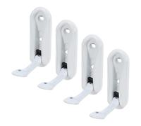 MOBUTOFU Crochets Pliables Suspendre Robes et Écharpes Lot de 4 en Alliage D'aluminium Blanc Design Invisible, Installation Facile pour mur Adaptés aux Intérieurs Modernes