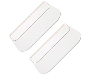 MOBUTOFU Étagère Murale Design Simple et Fonctionnel Pliable en Plastique Blanc 2pcs Cadre Épaissi pour Salle de Bain et Balcon