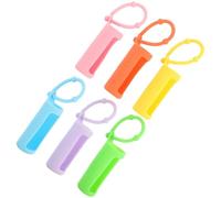 MOBUTOFU Étui de Protection en Silicone pour Flacon 10ml, Lot de 6 Pièces Sangle Réglable, Protège Bouteilles D'huiles Essentielles en Voyage