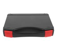 MOBUTOFU Étui en Plastique pour Outils, Organisateur de boîte à Outils Rigide Noir, Mallette Portable, Grande capacité, Antichoc et antichute, pour Outils à Main, Chantier et Transport