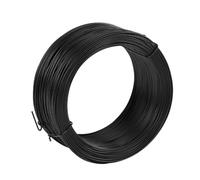 MOBUTOFU Fil de Fer à Ligaturer PVC Noir, Pliable, pour Câbles et Mousse | Fer et Pvc, Gaine Souple, Usage Jardinage, Fleuristes, Gestion des Câbles, Couronnes de Houx