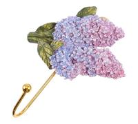 MOBUTOFU Fleur Décoratif Crochet Mural Style Européen en Résine pour Entrée | Texture Lisse, Relief Floral Délicat, Rangement Discret, pour Écharpes, Laisses et Murs de Placard