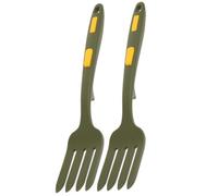 MOBUTOFU Fourchette Cuisine en Silicone Résistante Chaleur 2 Pièces, Ergonomique, Sûre et Anti-corrosion, pour Salade et Pâtes