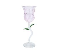 MOBUTOFU Gobelet à Vin en Verre Forme Fleur de Rose, Haute Transparence et Durabilité, pour Dîners Formels et Fêtes de Fiançailles, Design Romantique et Délicat