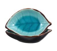 MOBUTOFU Lot de 2 Repose Cuillère Céramique de Feuille, Support Ustensiles la Cuisine Moderne pour Cuisinière et Table à Manger, Organisation Facile et Élégance Nature
