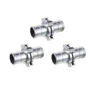 MOBUTOFU Lot de 3 Adaptateurs de Tuyau en Alliage D'aluminium Argenté pour Tuyau Arrosage Souple Fixation Rapide et Montage Facile pour Jardinage
