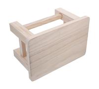 MOBUTOFU Marchepieds et Petit Tabouret de Style Chinois en Bois Compact et Léger, Selle Courte Beige, Adapté à Tous Âges pour Usage Domestique