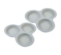 MOBUTOFU Moule à Muffins en Silicone Bleu 2pcs Antiadhésif Facile à Nettoyer Cuisine et Pâtisserie Professionnelle Compatible Friteuse à Air