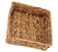 MOBUTOFU Panier de Rangement décoratif carré en Paille Naturelle 8.7x8.7x2.8 Pouces, boîte à mouchoirs Multifonction pour Cuisine et Salon