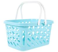 MOBUTOFU Panier de Rangement Mini en ABS avec Anses pour Stockage d'Objets Divers, Panier Creux Empilable Adapté au Dortoir et Salle de Bain