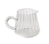 MOBUTOFU Pichet à Lait en Verre 150ml Design Transparent, pour Café et Latte Art, Usage Domestique