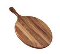 MOBUTOFU Planche à Découper Poignée Pratique Ronde en Bois Résistant Plateau de Service Élégant pour Charcuterie Cuisine et Repas