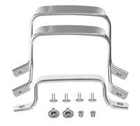 MOBUTOFU Poignées Latérales Set de Set de Pcs et Poignée de Couvercle en Acier Inoxydable Argenté, Lot de 3 Résistantes Chaleur Prise Sécurisée pour Casseroles et Faitouts
